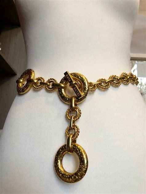 celine vintage chain belt|Vintage Celine Belts .